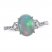 Opal Ring 1/6 ct tw Diamonds 10K White Gold