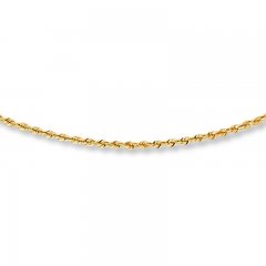 Rope Chain Necklace 14K Yellow Gold 30" Length