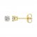 Diamond Solitaire Stud Earrings 3/8 ct tw Round-cut 14K Yellow Gold