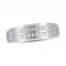 Men's Diamond Wedding Ring 1/10 ct tw 10K White Gold