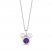 Disney Treasures Mickey Mouse Amethyst & Diamond Necklace Sterling Silver 17"