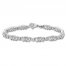 Diamond Heart Bracelet 1/20 ct tw Sterling Silver