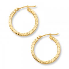 Hoop Earrings 14K Yellow Gold 20mm