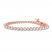 Diamond Tennis Bracelet 3 ct tw Round-cut 10K Rose Gold 7"