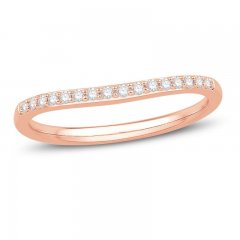 Diamond Enhancer Ring 1/8 ct tw Round-cut 10K Rose Gold