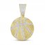 Men's Diamond Basketball Pendant 1/5 ct tw 10K Yellow Gold