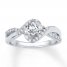 Diamond Engagement Ring 5/8 ct tw Pear-shaped 14K White Gold