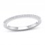 Diamond Wedding Band 1/8 ct tw Round-cut 10K White Gold