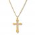 Men's Cross Necklace 10K Yellow Gold 22"