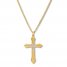 Men's Cross Necklace 10K Yellow Gold 22"