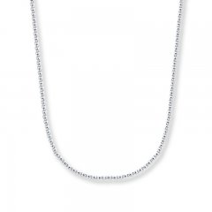 Box Chain 14K White Gold 16" Length