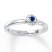 Stackable Ring Lab-Created Sapphire Sterling Silver