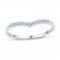 Chevron Stripe Ring 1/15 ct tw Diamonds 10K White Gold