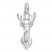 Deer Head Charm Sterling Silver