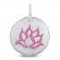 Lotus Flower Charm Pink Enamel Sterling Silver