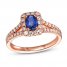 Le Vian Sapphire Ring 1/2 ct tw Diamonds 14K Strawberry Gold