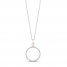 Hallmark Diamonds Circle Necklace 1/5 ct tw Sterling Silver/10K Rose Gold