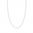 24" Figaro Chain Necklace 14K White Gold Appx. 1.28mm