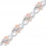 Diamond Bracelet 1/8 ct tw Round-cut Sterling Silver/10K Gold