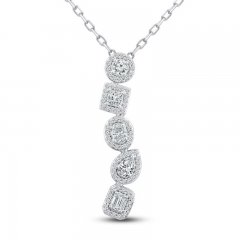 Everything You Are Diamond Necklace 1 ct tw 10K White Gold 18"