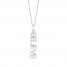 Hallmark Diamonds "Believe" Necklace 1/5 ct tw Round-Cut Sterling Silver/10K Rose Gold 18"