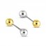 Reversible Ball Earrings 14K Two-Tone Gold