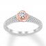 Diamond Engagement Ring 1/3 ct tw Round-cut 14K Two-Tone Gold