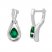 Lab-Created Emerald Earrings Sterling Silver