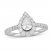 Neil Lane Diamond Engagement Ring 1 ct tw Pear/Round 14K White Gold