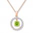 Peridot & Topaz Necklace 10K Rose Gold