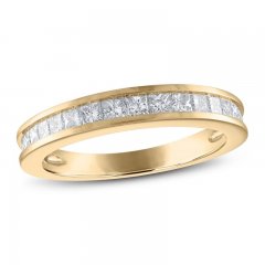 Diamond Wedding Band 3/4 ct tw Princess-cut 14K Yellow Gold