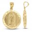 Mary Diamond-cut Medallion Charm 14K Yellow Gold