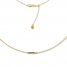 Diamond Bar Choker Necklace 14K Yellow Gold 16" Adjustable