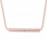 Diamond Bar Necklace 1/4 ct tw Round-cut 10K Rose Gold