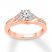 Diamond Engagement Ring 3/4 ct tw Round-cut 14K Rose Gold