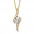 Ever Us Two-Stone Necklace 3/4 ct tw Diamonds 14K Yellow Gold