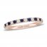 Neil Lane Blue Sapphire & Diamond Anniversary Ring 1/5 ct tw 14K Rose Gold