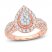 Multi-Diamond Engagement Ring 1 ct tw Round-cut 14K Rose Gold