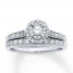 Diamond Bridal Set 1/2 ct tw Round-Cut 14K White Gold