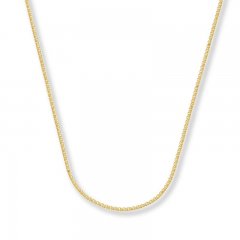 Wheat Chain Necklace 14K Yellow Gold 24" Length