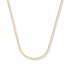 Wheat Chain Necklace 14K Yellow Gold 24" Length