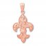 Fleur de Lis Charm 14K Rose Gold