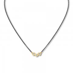 Diamond Necklace 1/3 ct tw 10K Yellow Gold/Stainless Steel