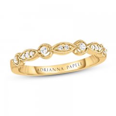 Adrianna Papell Diamond Wedding Band 1/10 ct tw 14K Yellow Gold