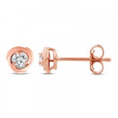 Center of Me Diamond Stud Earrings 1/10 ct tw 10K Rose Gold