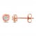 Center of Me Diamond Stud Earrings 1/10 ct tw 10K Rose Gold