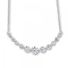 Leo Diamond Necklace 1 ct tw Diamonds 14K White Gold