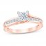 Diamond Engagement Ring 1 ct tw Princess-cut 14K Rose Gold