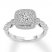 Diamond Engagement Ring 3/4 ct tw Round-cut 14K White Gold