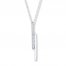 Bar Necklace 1/20 ct tw Diamonds Sterling Silver